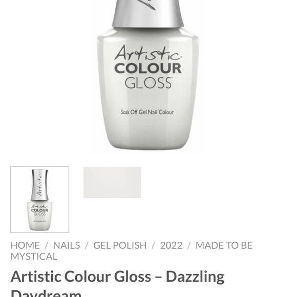 Artistic Colour Gloss Dazzling Daydream NEW Spring White Shimmer Gel Polish - Picture 4 of 6